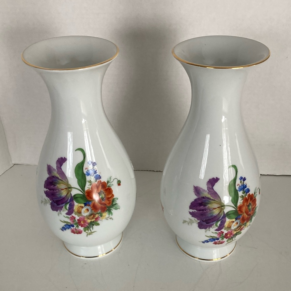 Fuerstenberg Mantle Vase Pair made in Germany
